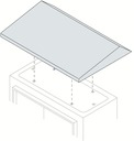 Крыша антидождевая для шкафов SR 300X200мм ШхГ