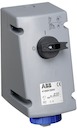 Розетка с выключателем и механической блокировкой 332MVS9W, 32A, 3P+E, IP67, 9ч