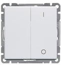 ABB Выключатель 2-полюсный, 2-клавишный, Impressivo, белый