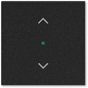 Клавиша ABB Levit одинарная с символом жалюзи free@home антрацит