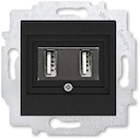 USB зарядка двойная ABB Levit антрацит