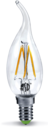Лампа светодиодная LED-СВЕЧА НА ВЕТРУ-PREMIUM 5Вт 230В Е14 4000К 450Лм прозрачная ASD