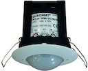 Датчик присутствия потолочный 360°, два реле по 100мА, напряжение 11-48V AC/DC, диаметр действия 10м.,  скрытый монтаж в подвесной потолок / IP20 / белый