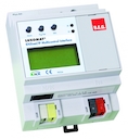 Интерфейс данных KNX-IP для KNX, ЖК дисплей, 3 кнопки для параметризации, логические функции, сценарии, таймеры, сообщения об ошибках, на DIN рейку, 4TE / IP20 / белый