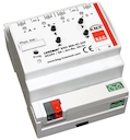Актуатор жалюзи KNX, 4-канальный, 10 А, выходы 24В, 200 Вт, ручное управление / IP20 / белый