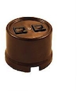 Лизетта Коричневый Розетка компьютерная 2-ая (RJ45)