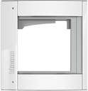 Суппорт с рамкой, 1 модуль, цвет allwhite