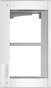 Суппорт с рамкой, 2 модуля, цвет allwhite
