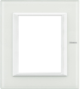 Axolute декоративные накладки прямоугольной формы, White, цвет белое стекло, на 3+3 модуля