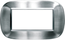 Axolute декоративные накладки в форме эллипса, сталь, цвет фактурная сталь Alessi, на 4 модуля