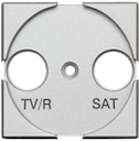 Axolute Лицевая панель для розеток TV/FM + SAT, цвет алюминий