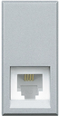 Axolute Розетка Rj 11, категория 3, К10, цвет алюминий