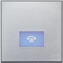 Axolute Клавиши с подсвечиваемыми символами для выключателей в дизайне AXIAL - 2 модуля, телефон, цвет алюминий