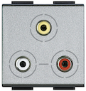 LivingLight Разъем 3xRCA, цвет алюминий