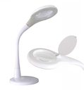 Camelion KD-790  C01 белый  LED(Свет-к настол.,7 Вт,230 В, лупа 3х/5х, сенс.вкл-е,  4 ур.ярк.,4000К)