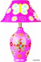 Camelion KD-565  "Цветы" красный (Светильник настольн. декоративный, 220V,40W, E14)