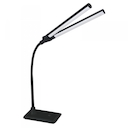 Camelion KD-794  C02 чёрный  LED(Свет-к настол.,10 Вт, 2 плафона, 230В, сенс.вкл-е, 4 ур.ярк,4000К)