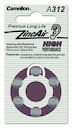 Camelion  ZA312 BL-6 (A312-BP6, бат-ка для слуховых аппаратов, 1.4 V,170mAh)