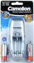 Camelion BC-0615+2x2000mAh silver (BC-0615-2H20,Быст. зар. ус-во для 2хАА или 2хААА, 650мА,  защита)