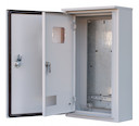 Корпус мет. учет. нав. 520х310х150, 3-ф., 2дв., 9 мод., IP54