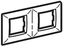 Рамка на 2+2 модуля (двухместная), песочная, RAL1002