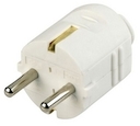 Белый Евровилка 2Р+Е, 16А, 250V, с центр. вых., пластик