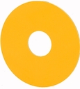 Знак, аварийная остановка , желтый, D = 90 мм , пустой