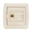 Розетка RJ-45 1-мест. беж. Мадрид EKF PROxima