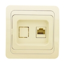 Розетка RJ-45 1-мест. беж. Лондон EKF PROxima