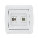 Розетка RJ-45+Phone бел. Мадрид EKF PROxima
