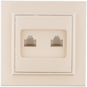 Минск Розетка RJ-45 2-местная СП бежевая