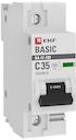 Автоматический выключатель 1P  35А (C) 10kA ВА 47-100 EKF Basic