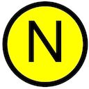 Наклейка N (d20мм.) PROxima