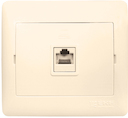 Розетка RJ-45 1-мест. 1А 120В беж. София EKF Simple
