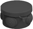 EKF plc-kmr-040-038-b Коробка распаячная КМР-040-038 с крышкой (65х40) 4 мембр. Ввода чёрная IP54