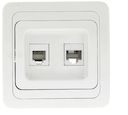 Розетка RJ-45+Phone бел. Лондон PROxima
