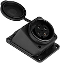 Розетка настенная с защитной крышкой каучуковая наклонная 380В 3P+PE 32A IP44 EKF