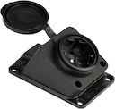 Розетка настенная с защитной крышкой каучуковая наклонная 230В 2P+PE 16A IP44 EKF