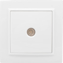 Розетка TV 1-м СП Минск 75Ом 5-862МГц бел. Basic