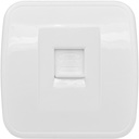 Минск Розетка Phone 1-местная ОП белая EKF Basic