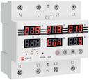 Трехфазное реле напряжения и тока с дисп. MRVA-3 63A EKF