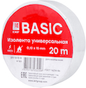 Изолента ПВХ 15мм х 20м класс В (общего применения, белая)