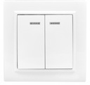 EKF ERV10-123-10 Выключатель 2-кл. СП Минск 10А с индикатором бел. Basic