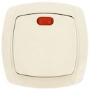 Париж Выключатель 1-клавишный с индикатором 10А бежевый EKF Simple