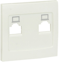 Валенсия лицевая панель розетки RJ-45 2-местная жемчуг EKF PROxima