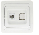 Розетка RJ-45 1-мест. бел. Лондон PROxima