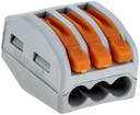 EKF plc-smk-413 Строительно-монтажная клемма СМК 222-413 с рычагом 3 отверстия 0,08-2,5мм2 (100шт.) PROxima