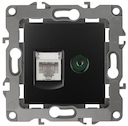 12-3110-05 Эл/ус ЭРА Розетка комбинированная RJ45+TV, IP20, Эра12, антрацит