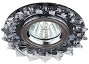 DK44 BK/WH/CH Светильник ЭРА декор "острые кристаллы" MR16,12V/220V, 50W, черный/прозрачный/хром (50