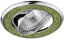 DK18 CH/SH CY Светильник ЭРА декор "круглый  со стекл крош" MR16,12V/220V,50W, хром/салатовый блеск